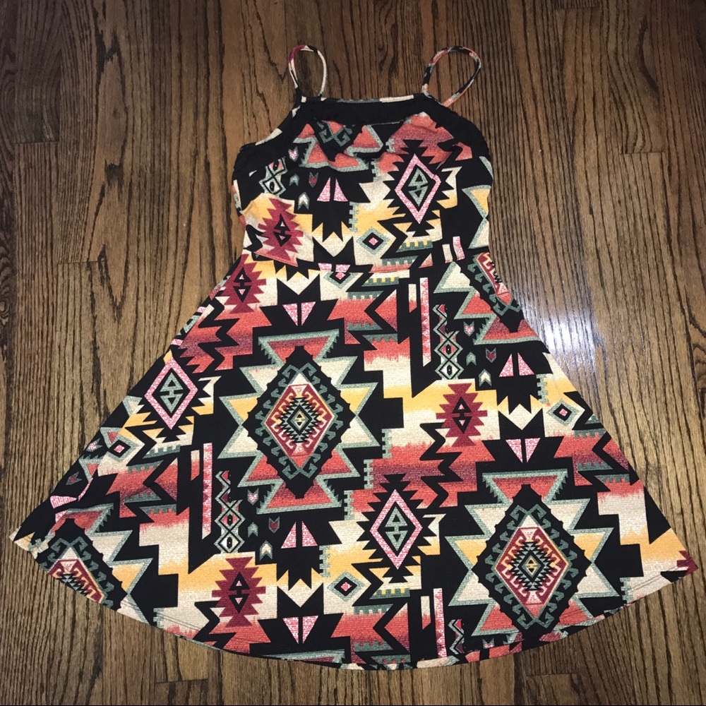 Tribal print skater dress